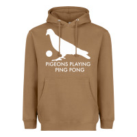 Toasted Coconut Best Pigeons Playing Ping Pong Music Heavyweight Hoodie - artisFamous