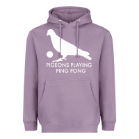 Lavender Best Pigeons Playing Ping Pong Music Heavyweight Hoodie - artisFamous