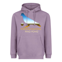 Lavender Best Pigeons Playing Ping Pong Music Heavyweight Hoodie - artisFamous