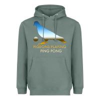 Sage Best Pigeons Playing Ping Pong Music Heavyweight Hoodie - artisFamous