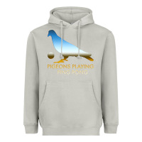 Moon Dust Best Pigeons Playing Ping Pong Music Heavyweight Hoodie - artisFamous