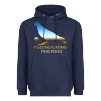 Navy Best Pigeons Playing Ping Pong Music Heavyweight Hoodie - artisFamous
