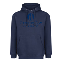 Navy George Fox College Design Heavyweight Hoodie - artisFamous