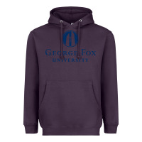 Plum George Fox College Design Heavyweight Hoodie - artisFamous