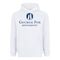 White George Fox College Design Heavyweight Hoodie - artisFamous