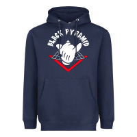 Navy black pyramid Heavyweight Hoodie - artisFamous