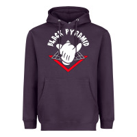 Plum black pyramid Heavyweight Hoodie - artisFamous