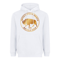 White Buffalo Gold Native American - Bison Heavyweight Hoodie - artisFamous