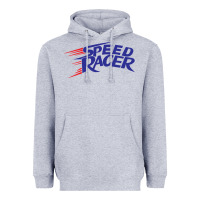 Heather Grey blue speed racer 80s   speed racer Heavyweight Hoodie - artisFamous
