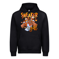Black orange galaxy sneaker girl afro woman Urban Hoodie - RanaPortraitStore