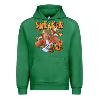 Emerald orange galaxy sneaker girl afro woman Urban Hoodie - RanaPortraitStore