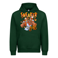 Forest Green orange galaxy sneaker girl afro woman Urban Hoodie - RanaPortraitStore
