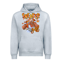 Heather Grey orange galaxy sneaker girl afro woman Urban Hoodie - RanaPortraitStore