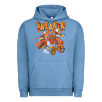 Pigment Pebble Blue orange galaxy sneaker girl afro woman Urban Hoodie - RanaPortraitStore