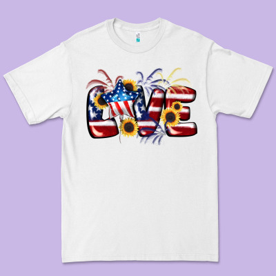 Love 4th Of July Premium Tee Designed By Cowgirlartshop