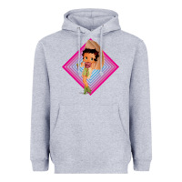 Heather Grey betty boop Heavyweight Hoodie - artisFamous