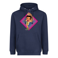 Navy betty boop Heavyweight Hoodie - artisFamous