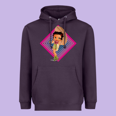 Betty Boop Heavyweight Hoodie Designed By Artisfamous