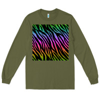 Army Green zebra glitter seamless pattern Long Sleeve Tee - BundleAndBundleShop