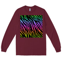 Burgundy zebra glitter seamless pattern Long Sleeve Tee - BundleAndBundleShop