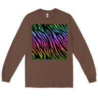 Chestnut zebra glitter seamless pattern Long Sleeve Tee - BundleAndBundleShop