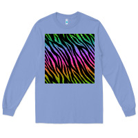 Colony Blue zebra glitter seamless pattern Long Sleeve Tee - BundleAndBundleShop