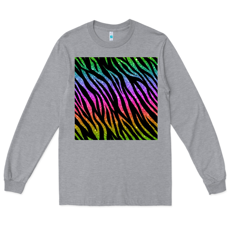 Zebra Glitter Seamless Pattern Long Sleeve Tee by BundleAndBundleShop | Teevron