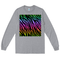 Heather Grey zebra glitter seamless pattern Long Sleeve Tee - BundleAndBundleShop