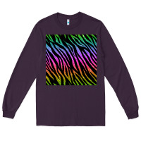 Plum zebra glitter seamless pattern Long Sleeve Tee - BundleAndBundleShop