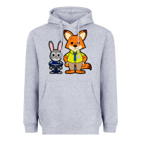 Heather Grey zootopia duo chibi Heavyweight Hoodie - artisFamous