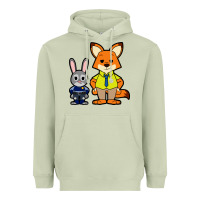 Matcha zootopia duo chibi Heavyweight Hoodie - artisFamous