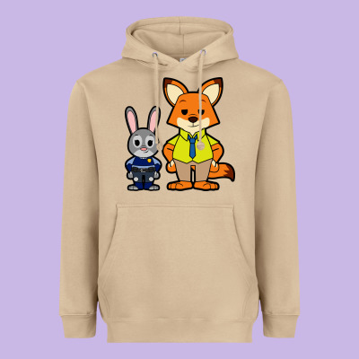Zootopia Duo Chibi Heavyweight Hoodie Designed By Artisfamous