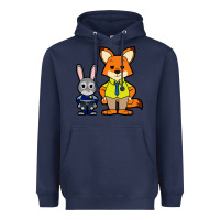 Navy zootopia duo chibi Heavyweight Hoodie - artisFamous