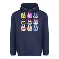 Animal Crossing Cute Cats Animal Crossing New Horizons Heavyweight Hoodie | Teevron