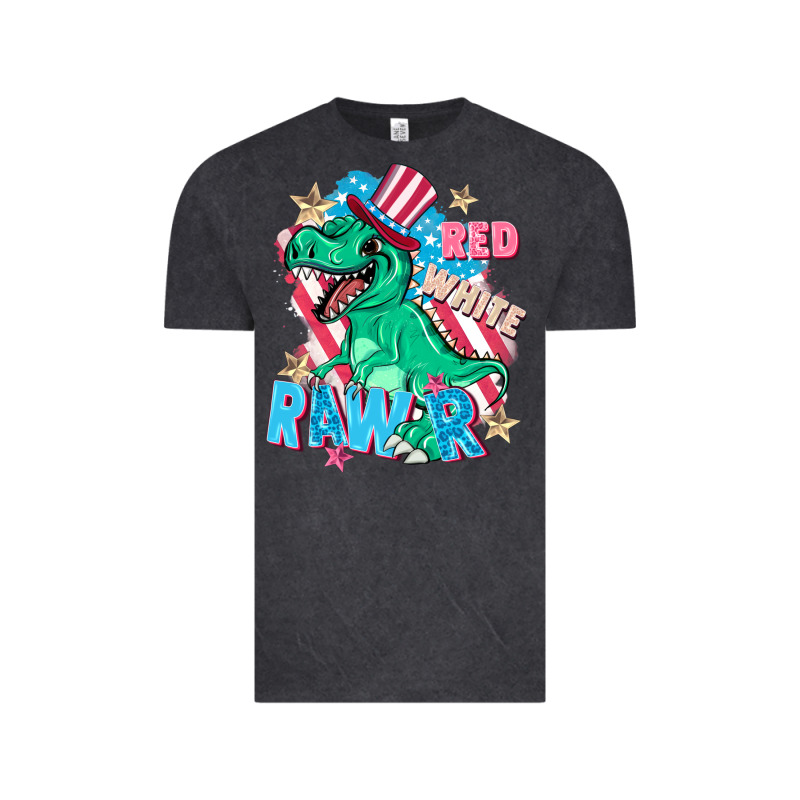 Red White Rawr Vintage Tee by FaDigitalArtStudio | Teevron