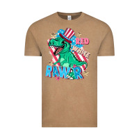 Vintage Coffee Red white rawr Vintage Tee - FaDigitalArtStudio