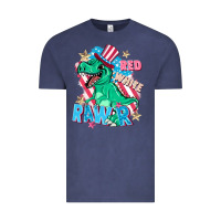 Vintage Denim Red white rawr Vintage Tee - FaDigitalArtStudio