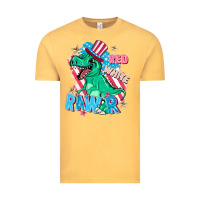 Vintage Mustard Red white rawr Vintage Tee - FaDigitalArtStudio