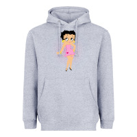 Heather Grey betty boop Heavyweight Hoodie - artisFamous
