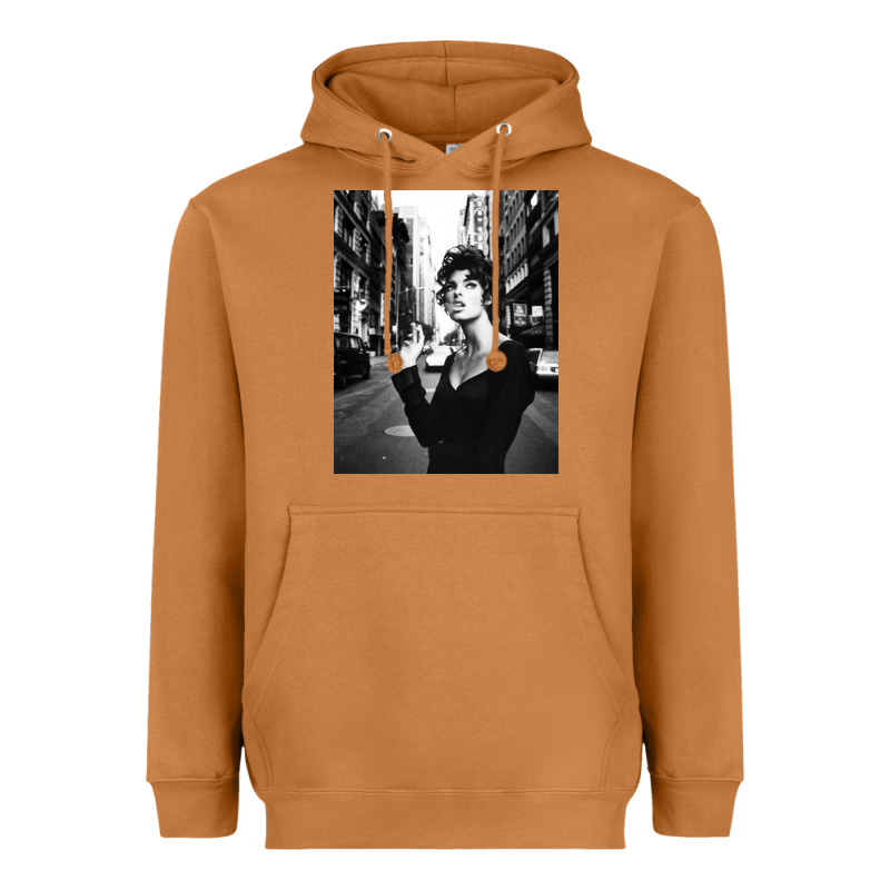 Linda Evangelista Fashion Model Heavyweight Hoodie by artisFamous | Teevron
