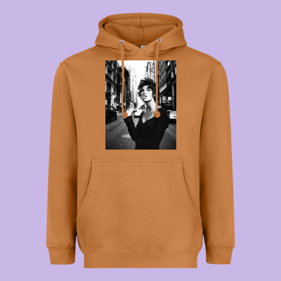 Linda Evangelista Fashion Model Heavyweight Hoodie Designed By Artisfamous