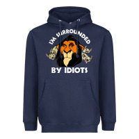Navy surrounded by idiots book Heavyweight Hoodie - artisFamous