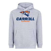 Heather Grey carroll university pioneers Heavyweight Hoodie - artisFamous