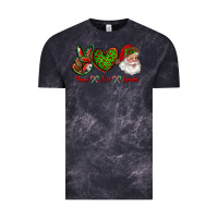 Cloud Black peace love santa Vintage Tee - RanaPortraitStore