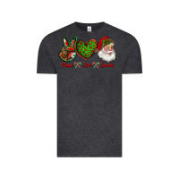 Vintage Black peace love santa Vintage Tee - RanaPortraitStore