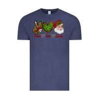 Vintage Denim peace love santa Vintage Tee - RanaPortraitStore