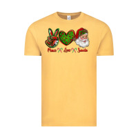 Vintage Mustard peace love santa Vintage Tee - RanaPortraitStore