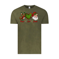 Vintage Olive peace love santa Vintage Tee - RanaPortraitStore