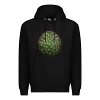 Black arizona fishhook cactus Premium Hoodie - LillyAllenDesigns