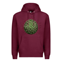 Burgundy arizona fishhook cactus Premium Hoodie - LillyAllenDesigns